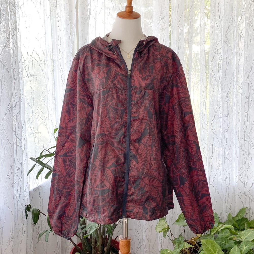 Sunrise Kingdom - Burgundy Tropical Rain Jacket